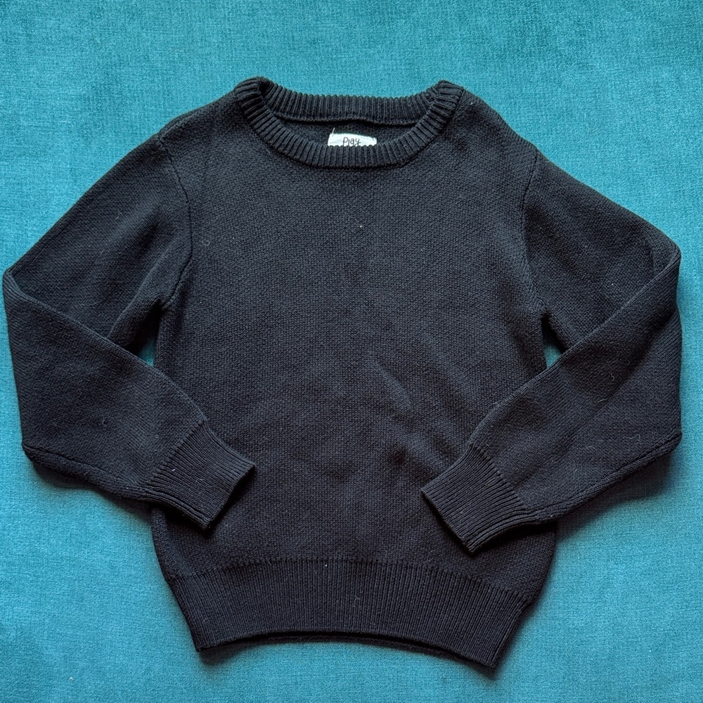 Little Sleepies Play Black Crewneck Sweater
